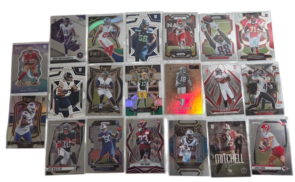 Panini NFL Lot Of 19 Rookies Cards & Sketchbooks Justin Jefferson Card NM